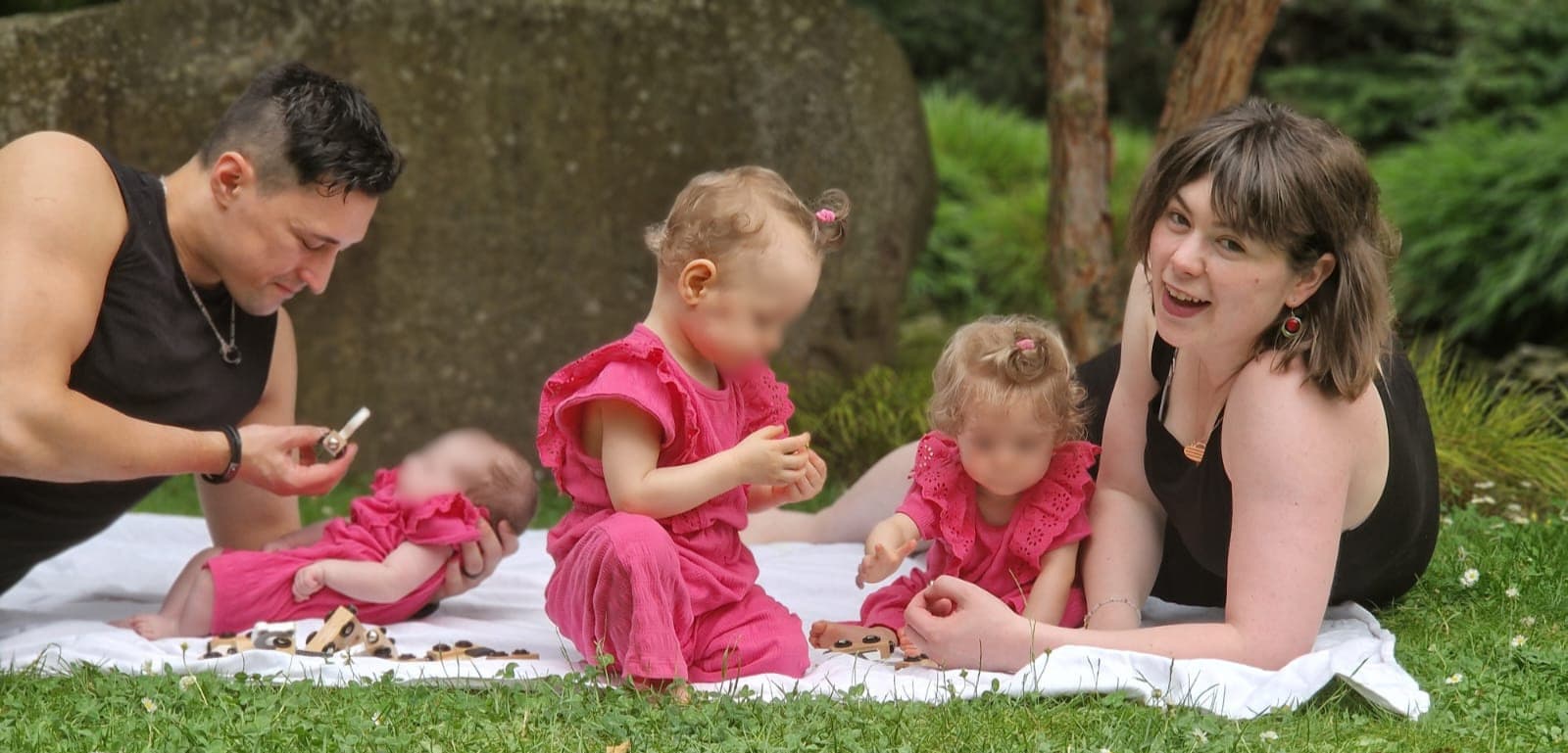 Stefanie und Rainer mit ihrer Familie
